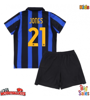 Inter Milan Curtis Jones #21 Replica Home Stadium Kit for Kids 2026-27 Short Sleeve (+ pants)